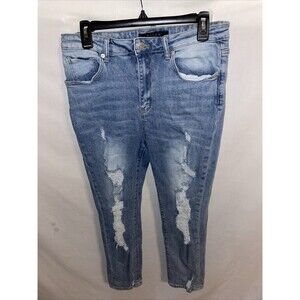 Risen Women’s Distressed Jeans Size 30x28 Blue Rodeo Western Cowgirl City
